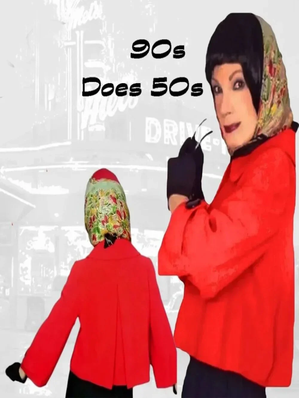 50s STYLE Red Swing Jacket Retro Repro Rockabilly - 90s Nostalgiacore